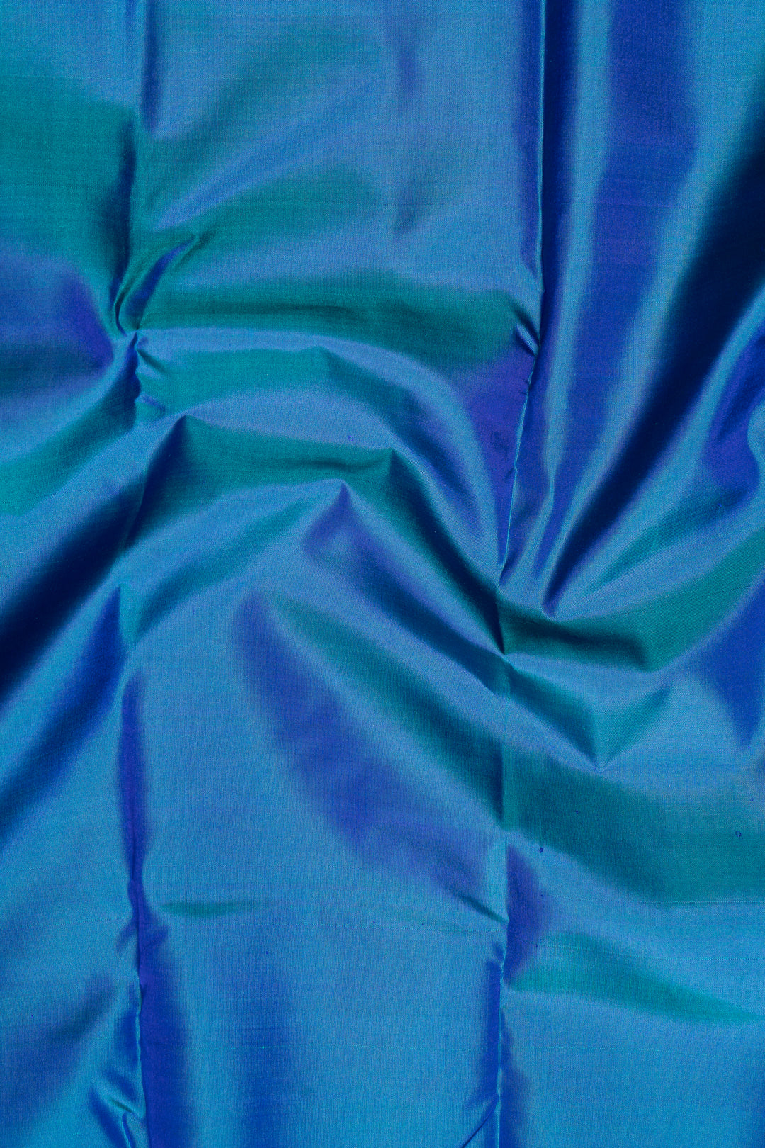 Peacock Blue and Red Pure Kanchipuram Silk Saree - Clio Silks