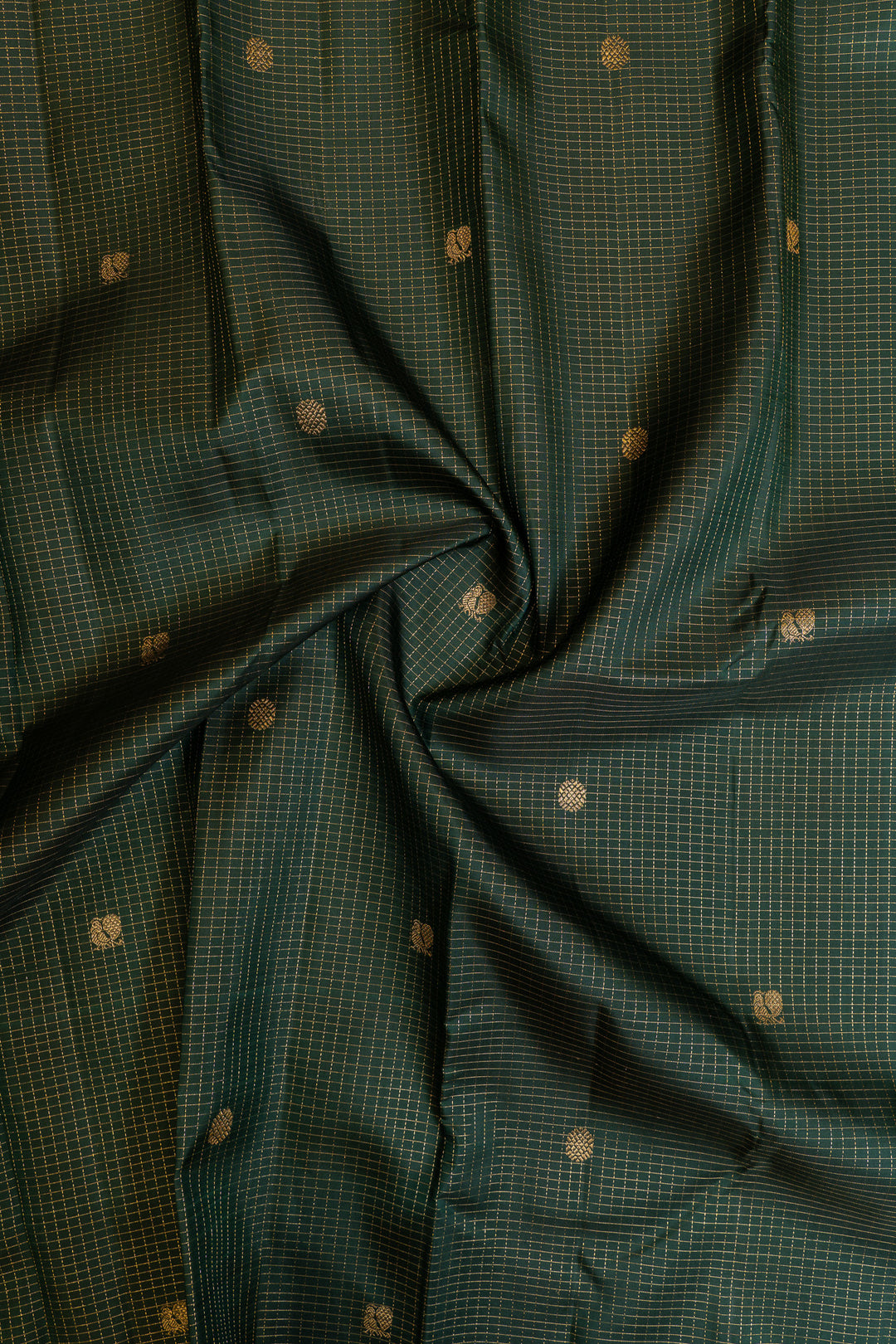 Emerald green vairaoosi pure Kanchipuram silk saree