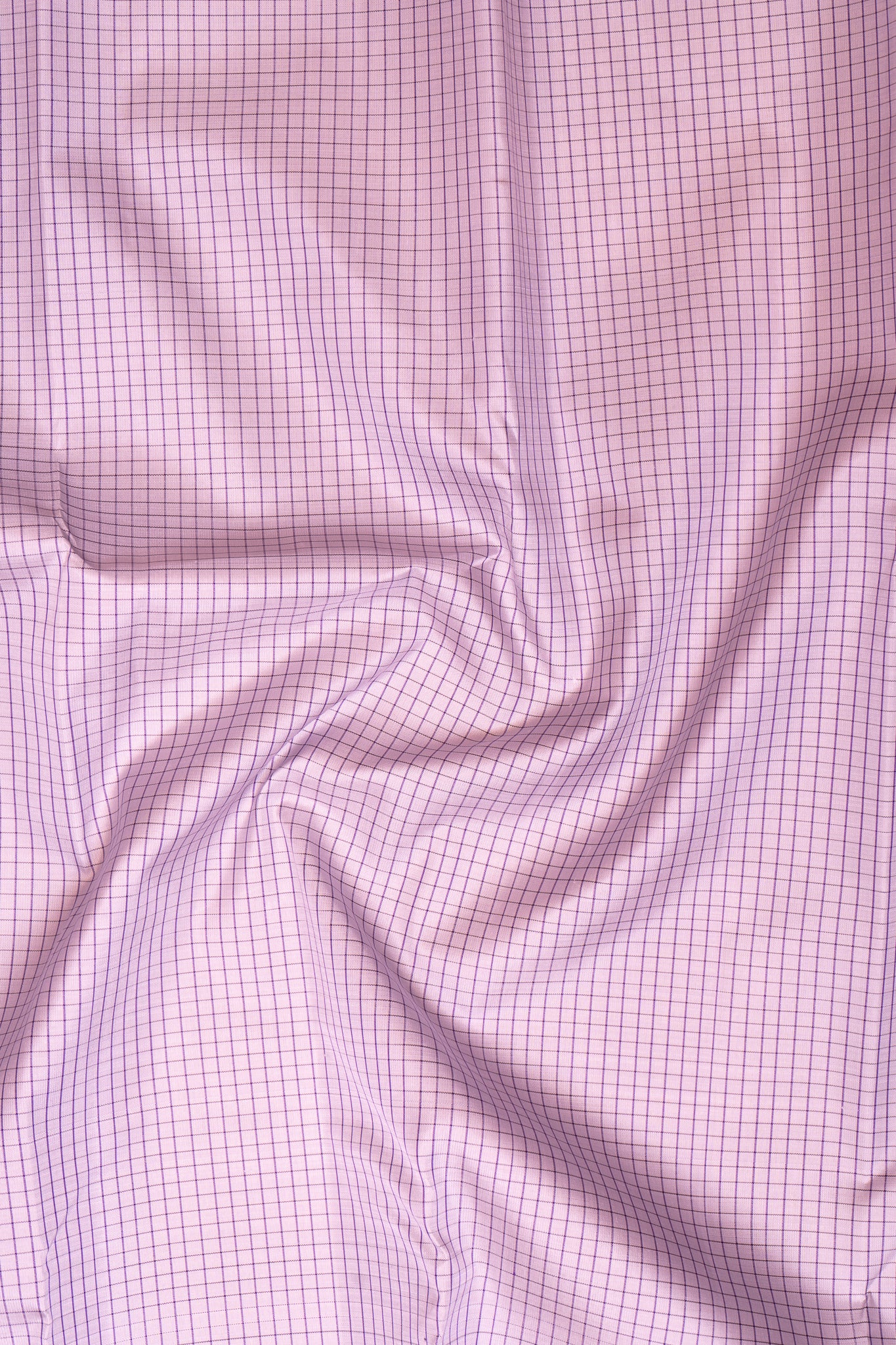 Lilac Checks and Purple Pure Kanchipuram Silk Saree - Clio Silks