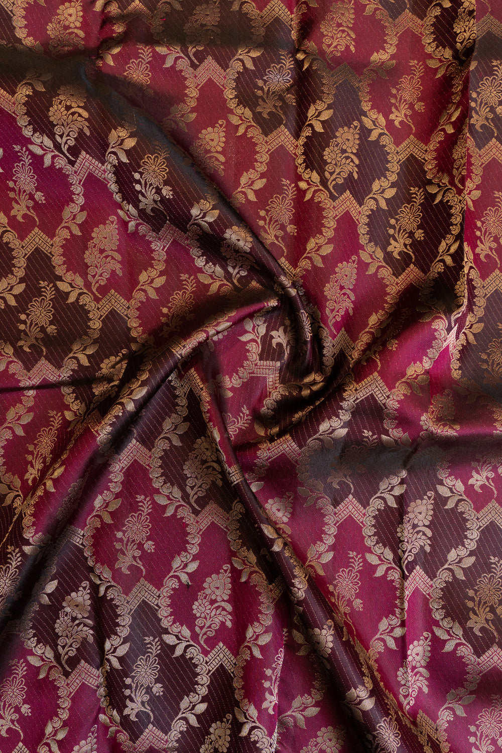 Jamun magenta rangkat brocade pure Kanchipuram silk saree