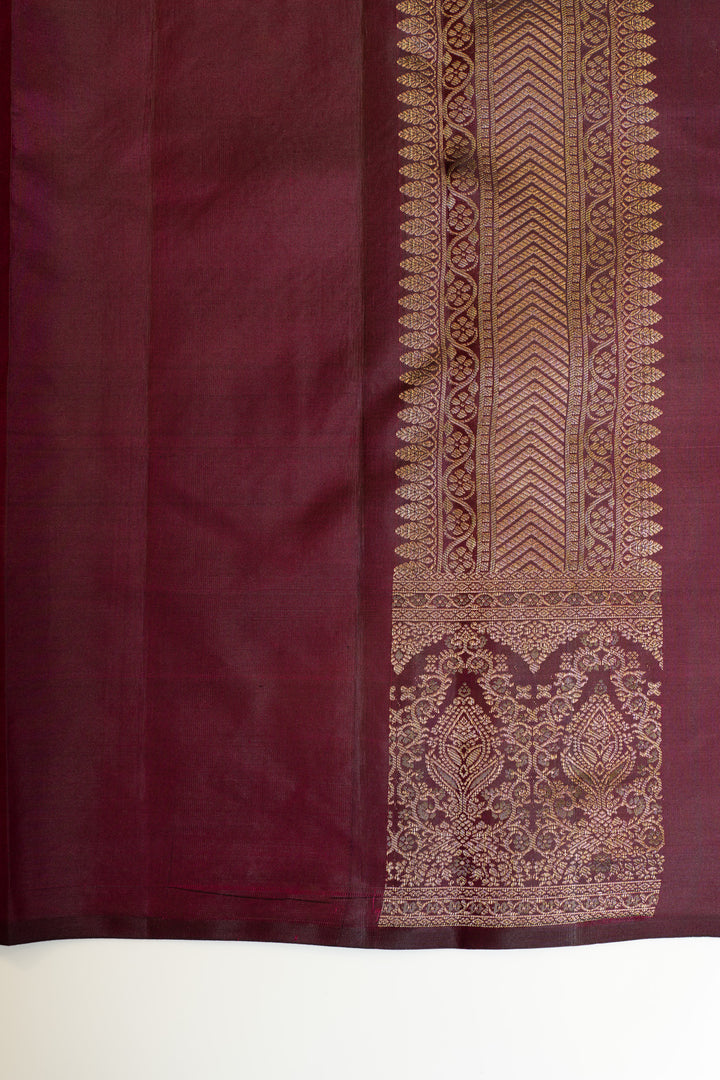Jamun magenta rangkat brocade pure Kanchipuram silk saree
