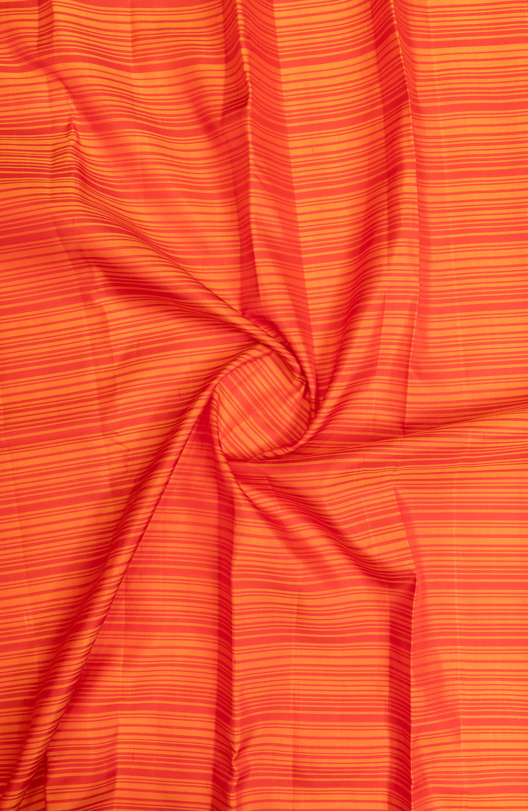 Orange and purple stripes pure Kanchipuram silk saree