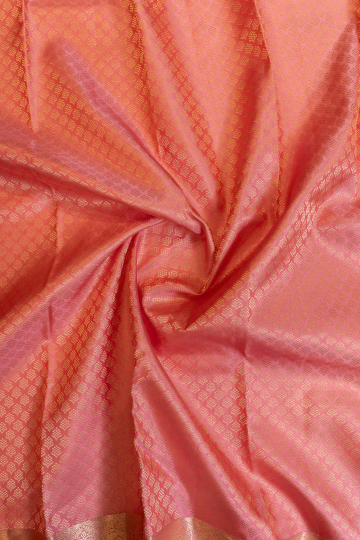 Rouge pink brocade pure Kanchipuram silk saree
