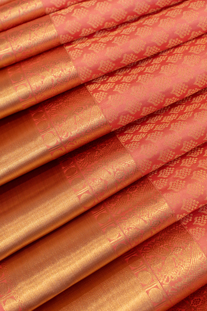 Rouge pink brocade pure Kanchipuram silk saree