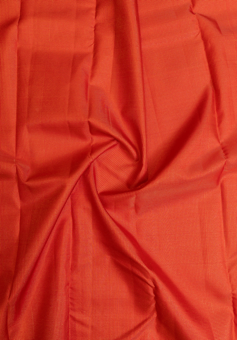 Reddish orange muthuzari pure Kanchipuram silk saree
