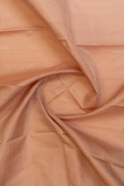 Dahli peach rettai pettu pure zari Kanchipuram silk saree