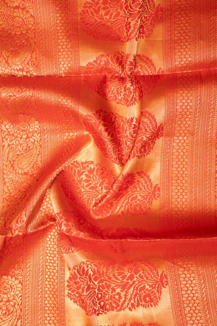 Off White and Maroon Pure Soft Silk Saree - Clio Silks