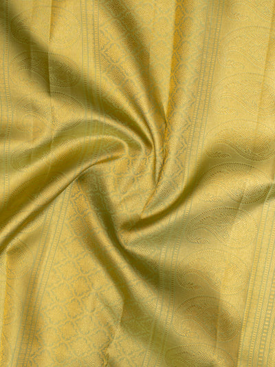Pastel Green Vanasingaram Brocade Pure Kanchipuram Silk Saree - Clio Silks