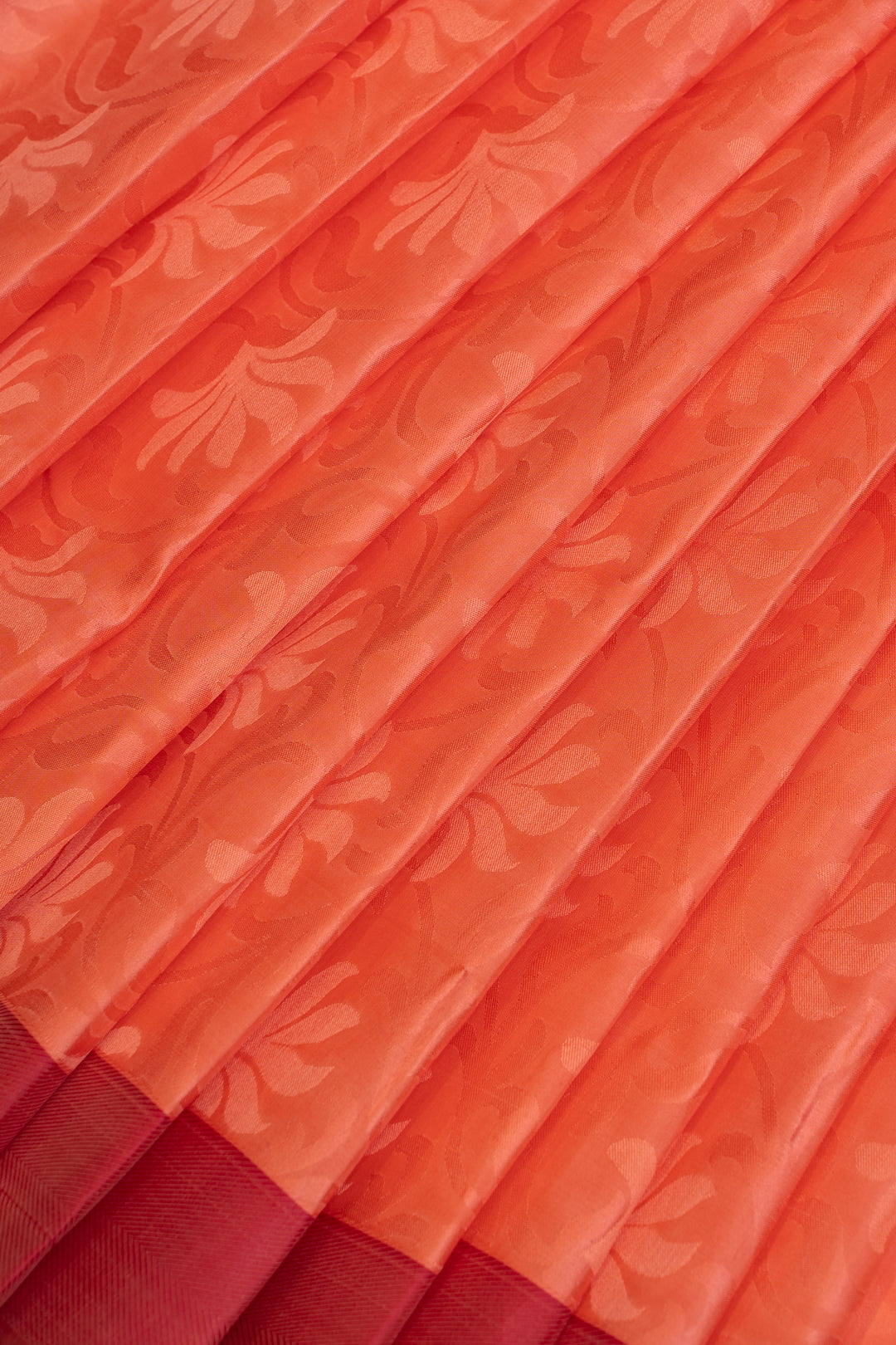 Pastel pink thread embossed pure Kanchipuram silk saree