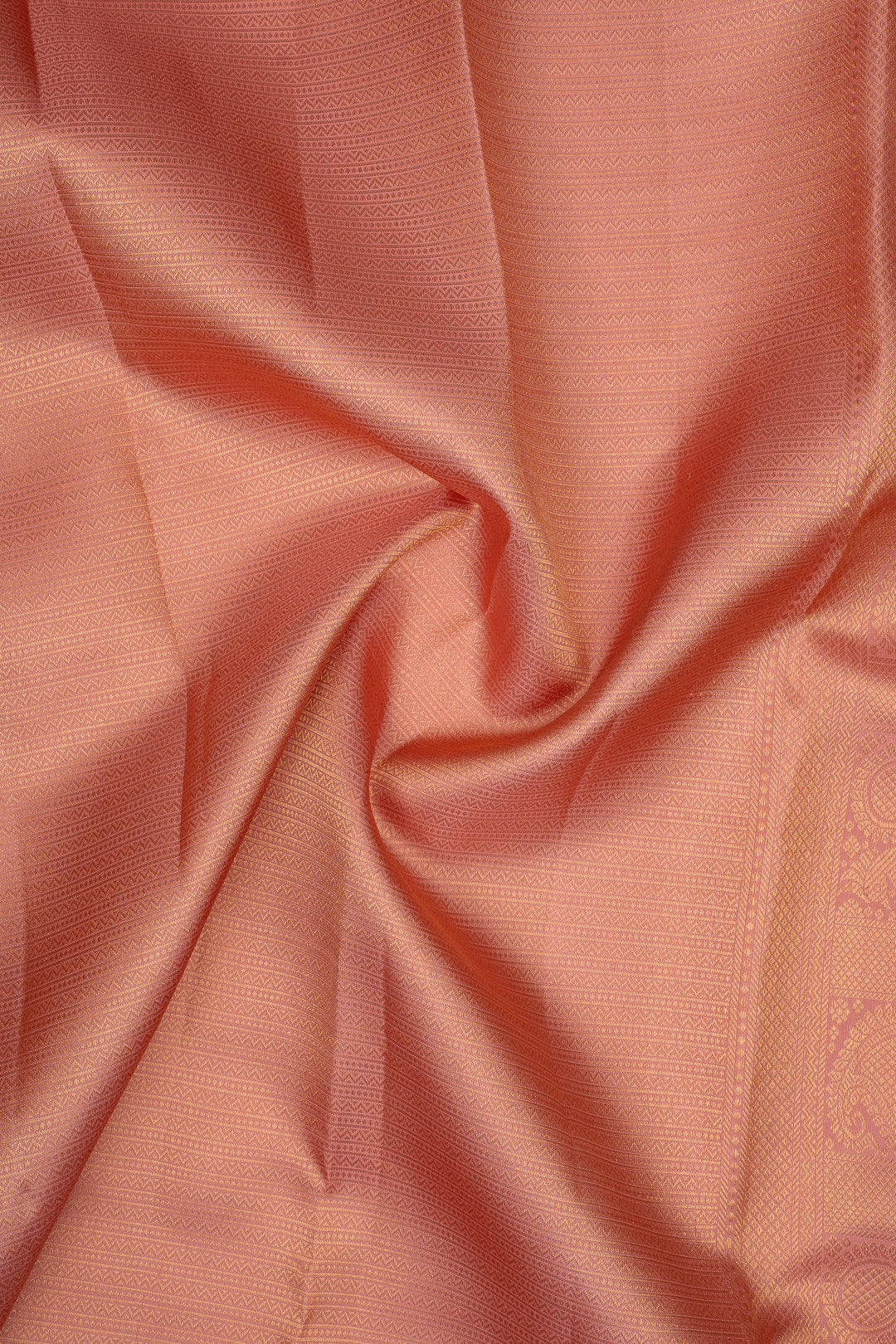 Blush Pink Floral Brocade Pure Kanchipuram Silk Saree