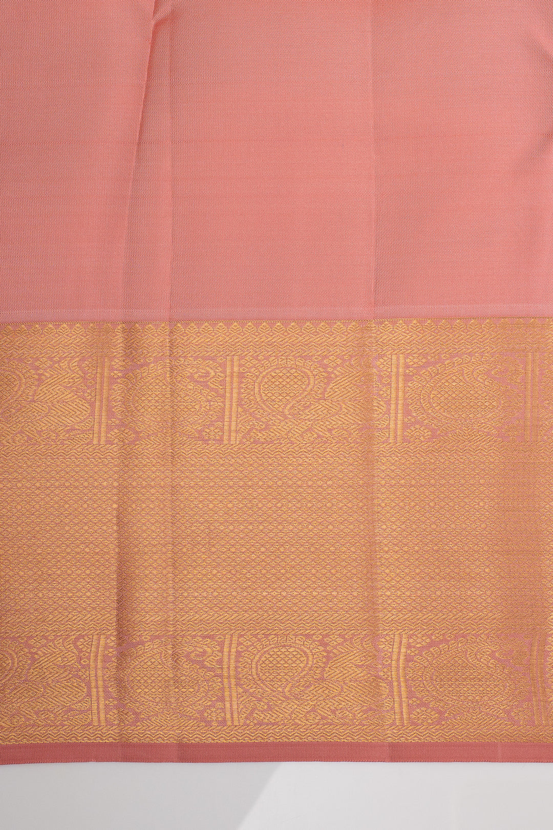 Blush Pink Floral Brocade Pure Kanchipuram Silk Saree