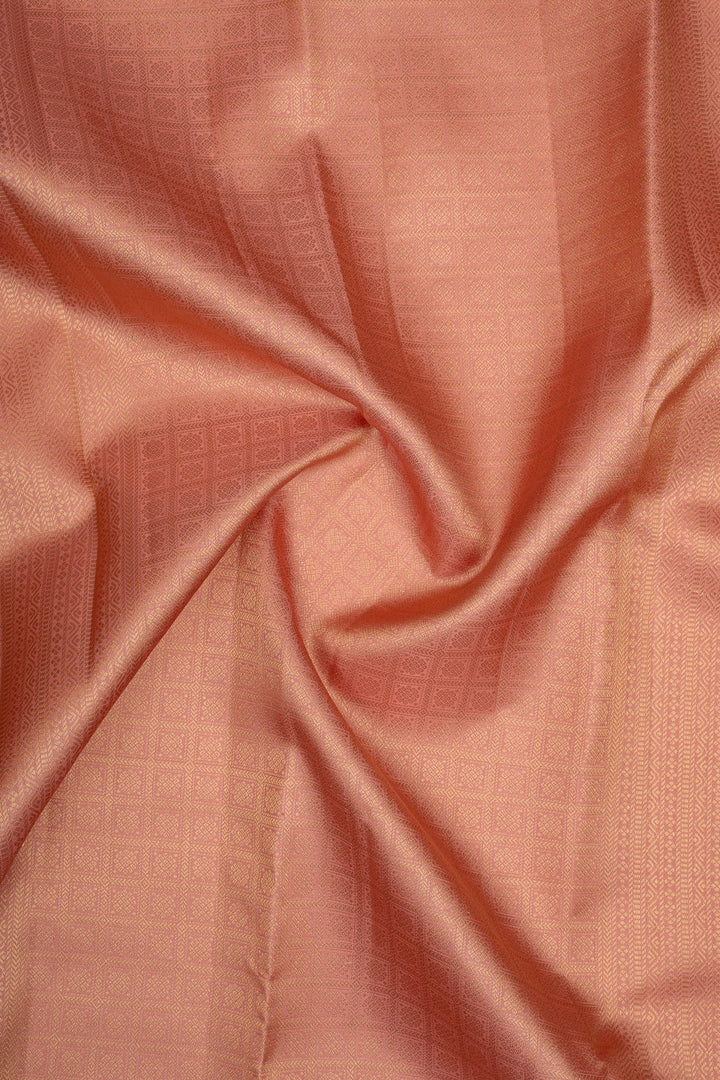 Blush Pink Brocade Pure Kanchipuram Silk Saree
