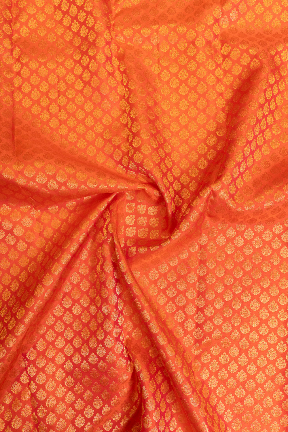 Chilli red brocade pure Kanchipuram silk saree