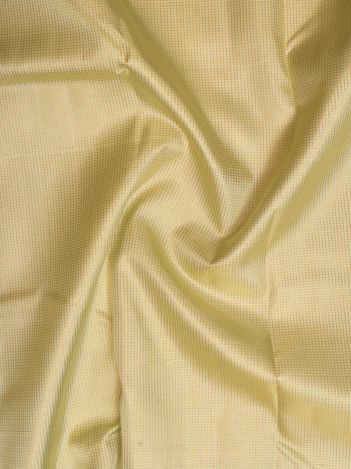 Pastel Green Small Border Pure Zari Kanchipuram Silk Saree - Clio Silks