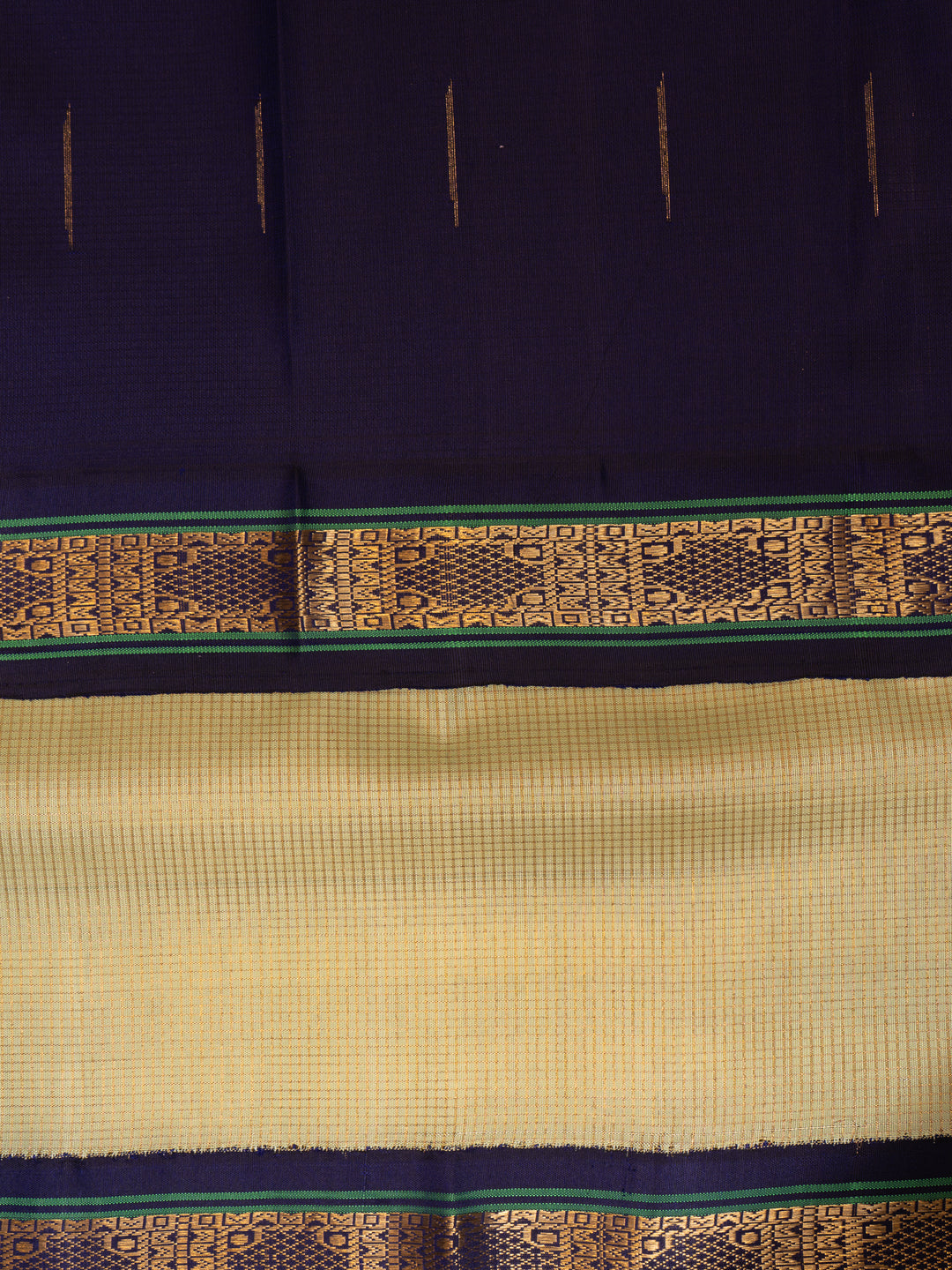 Pastel Green Small Border Pure Zari Kanchipuram Silk Saree - Clio Silks
