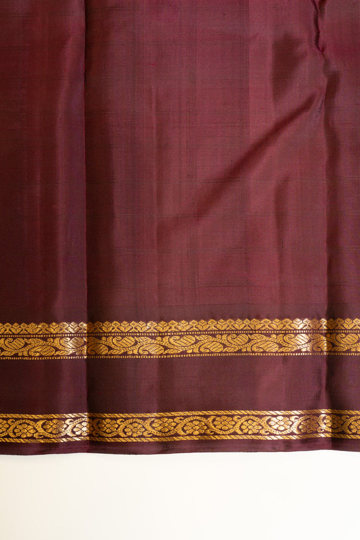 Carnation pink stripes pure Kanchipuram silk saree