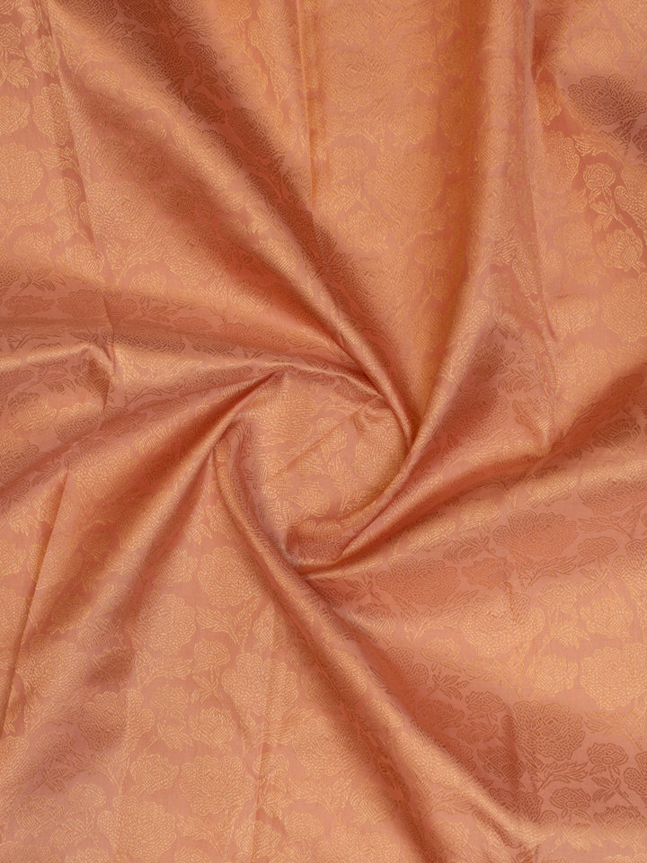 Rose pink floral brocade pure Kanchipuram silk saree
