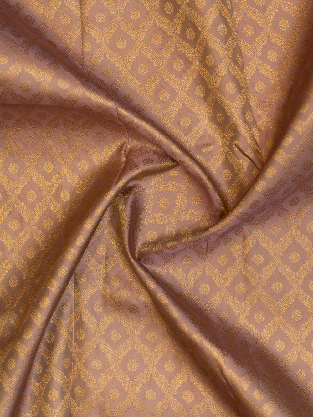 Lilac diamond brocade pure Kanchipuram silk saree