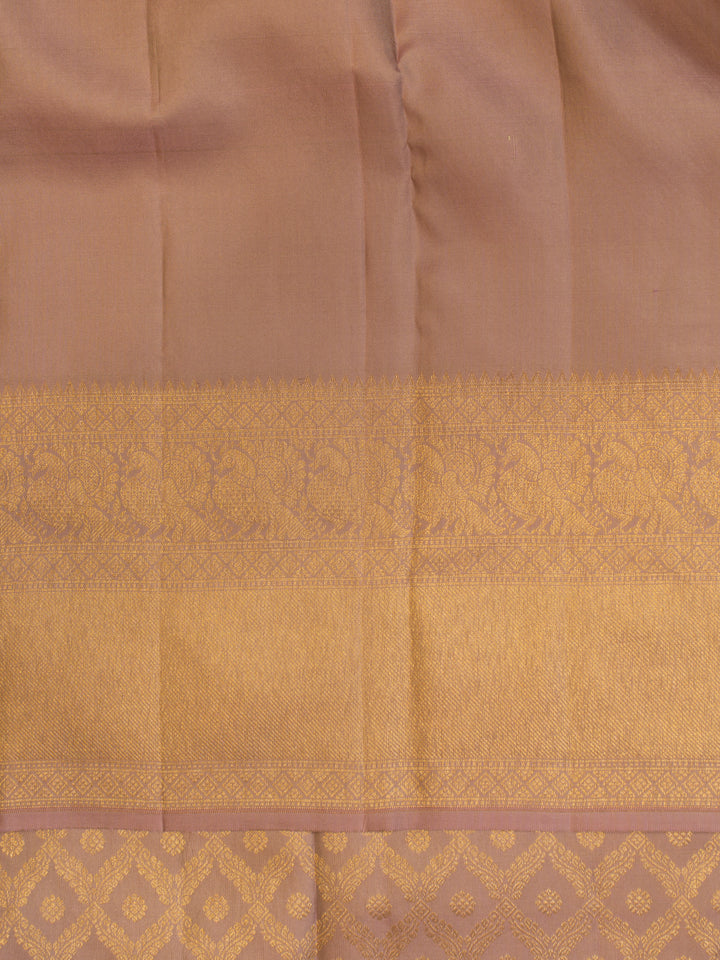 Lilac diamond brocade pure Kanchipuram silk saree