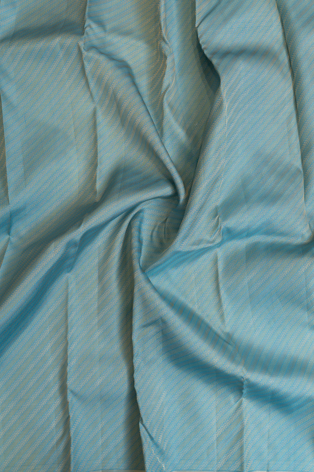 Pastel blue thread stripes pure Kanchipuram silk saree