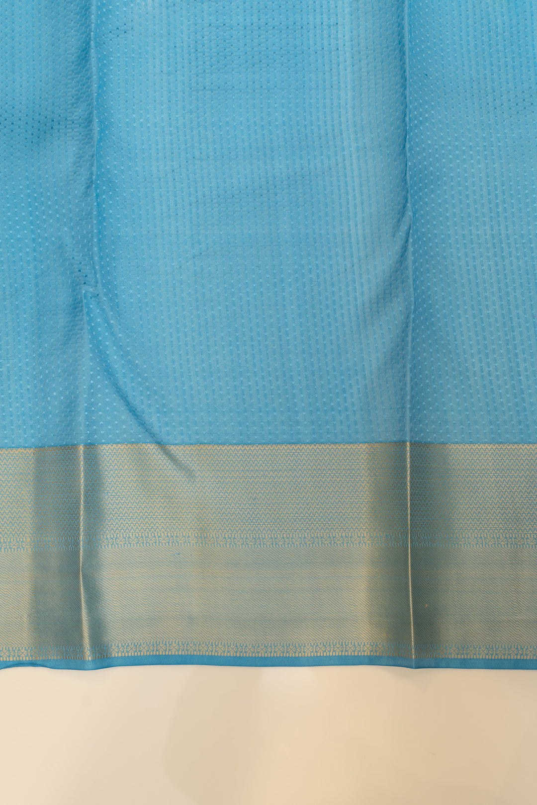 Pastel blue thread stripes pure Kanchipuram silk saree