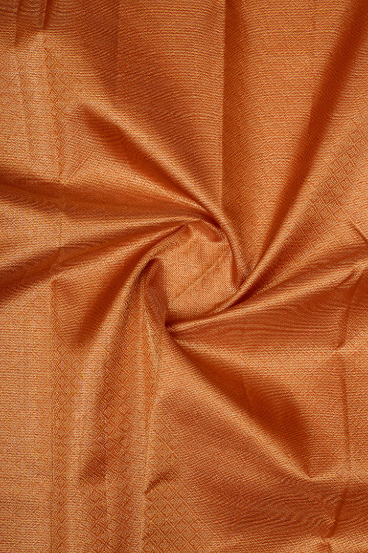 Rust Orange Vairaoosi Pure Kanchipuram Silk Saree