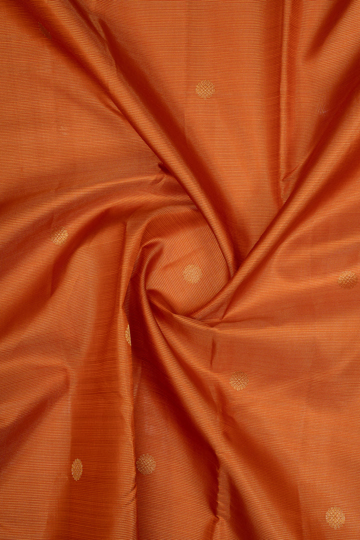 Rust Orange Vairaoosi Pure Kanchipuram Silk Saree
