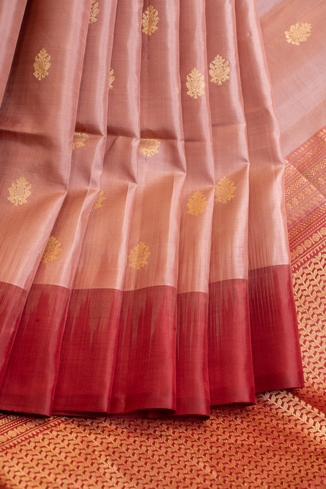 Onion pink pure soft silk saree