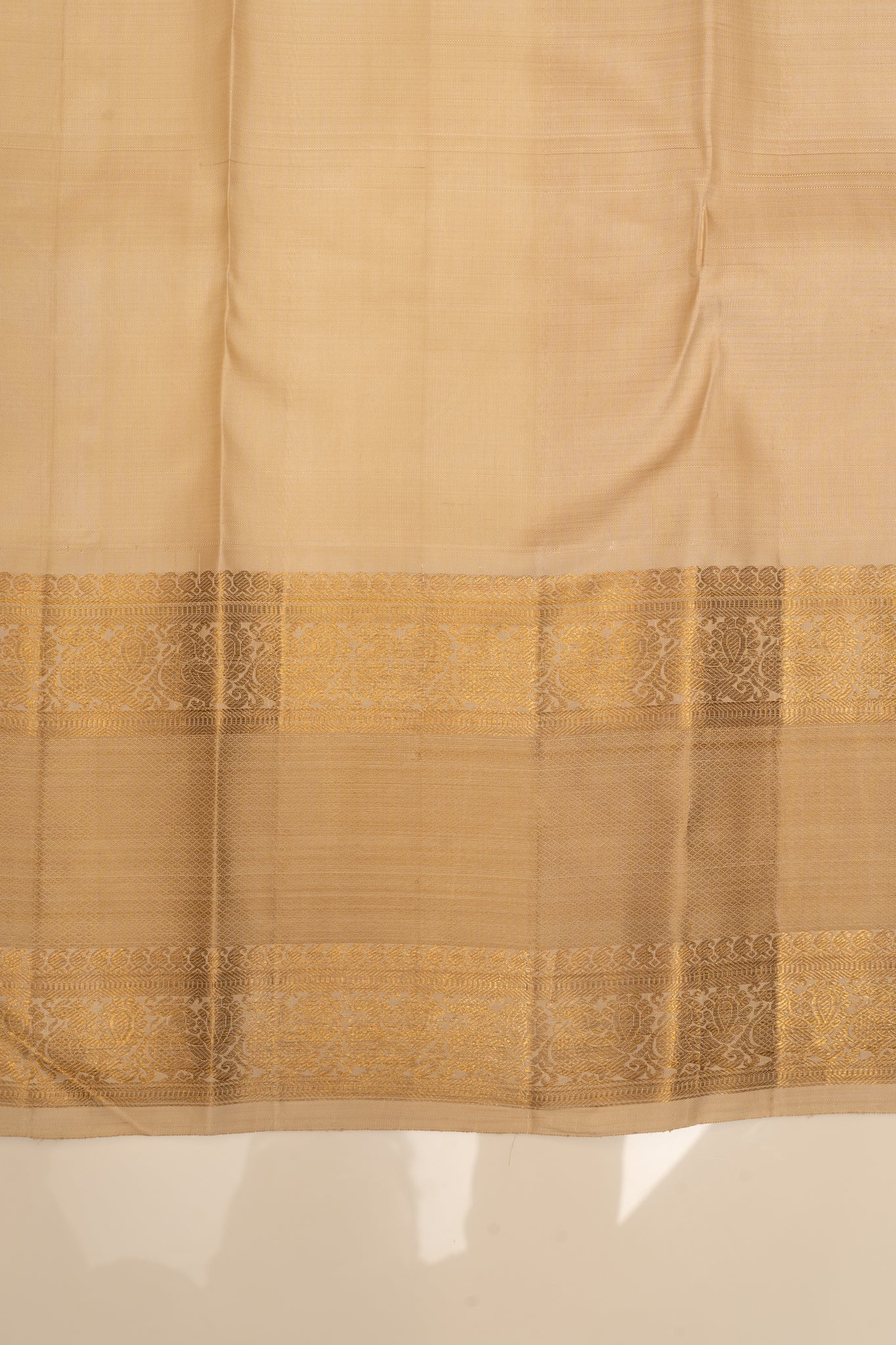 Rust orange and ivory pure zari Kanchipuram Silk saree