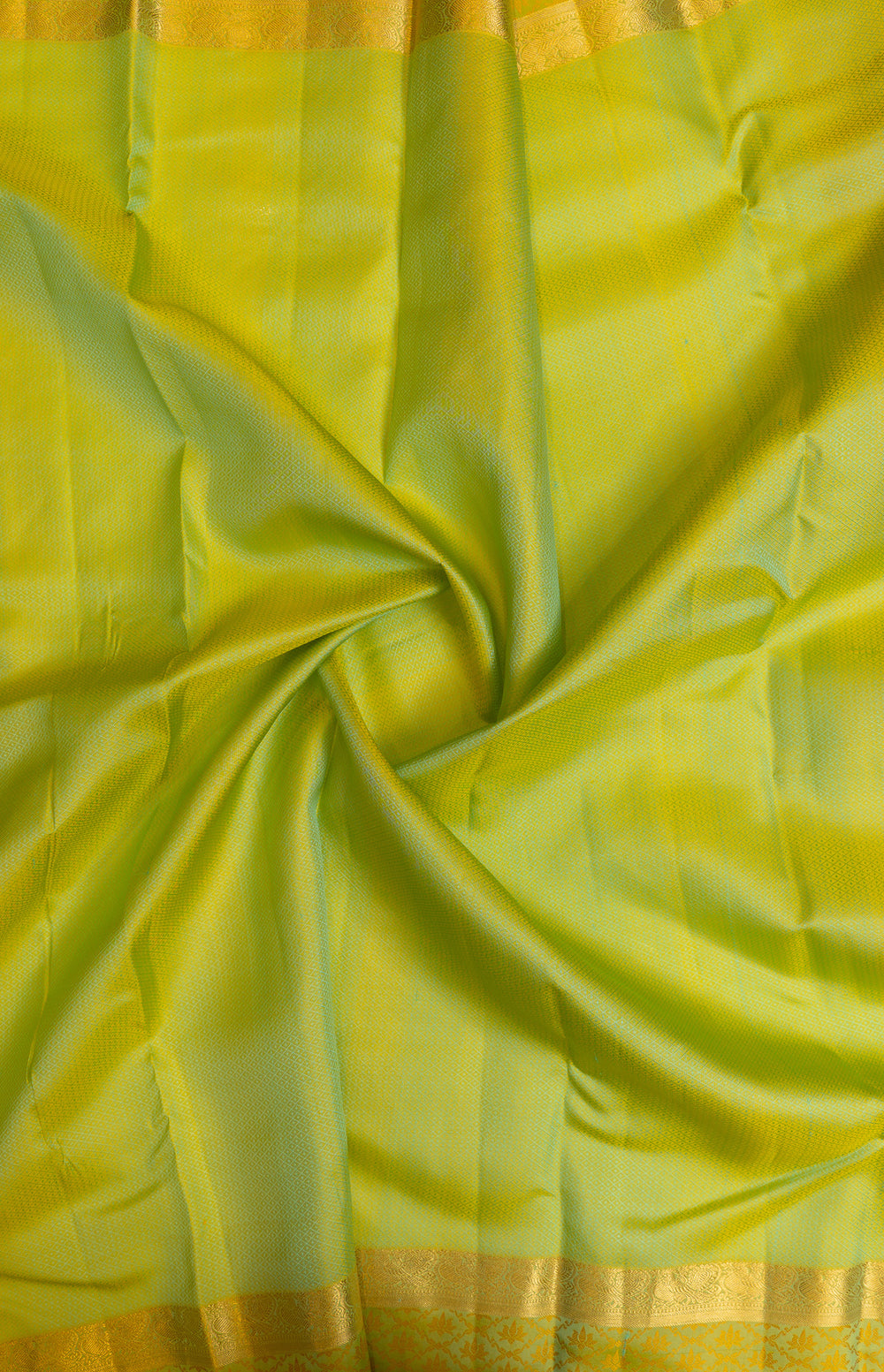 Light green threadwork pure Kanchipuram silk saree