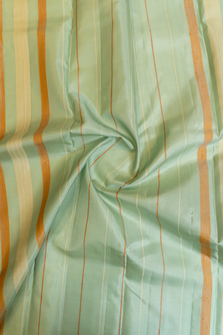 Pastel blue Jamdani motifs without zari pure Kanchipuram silk saree | Clio Silks