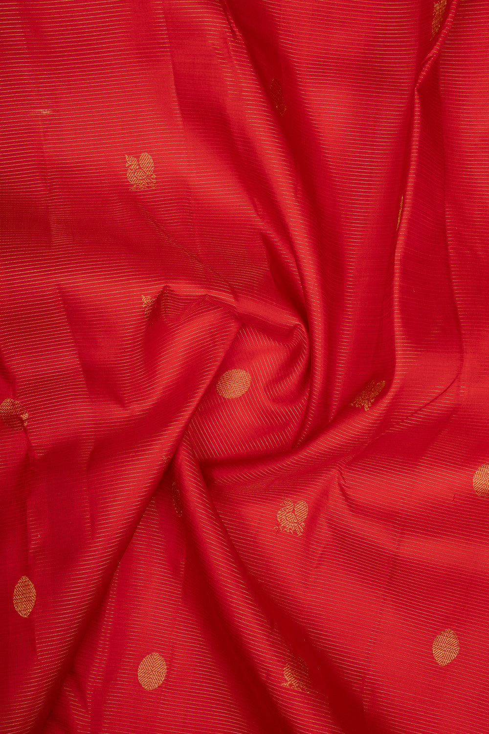 Red Vairaoosi Stripes Pure Kanchipuram Silk Saree
