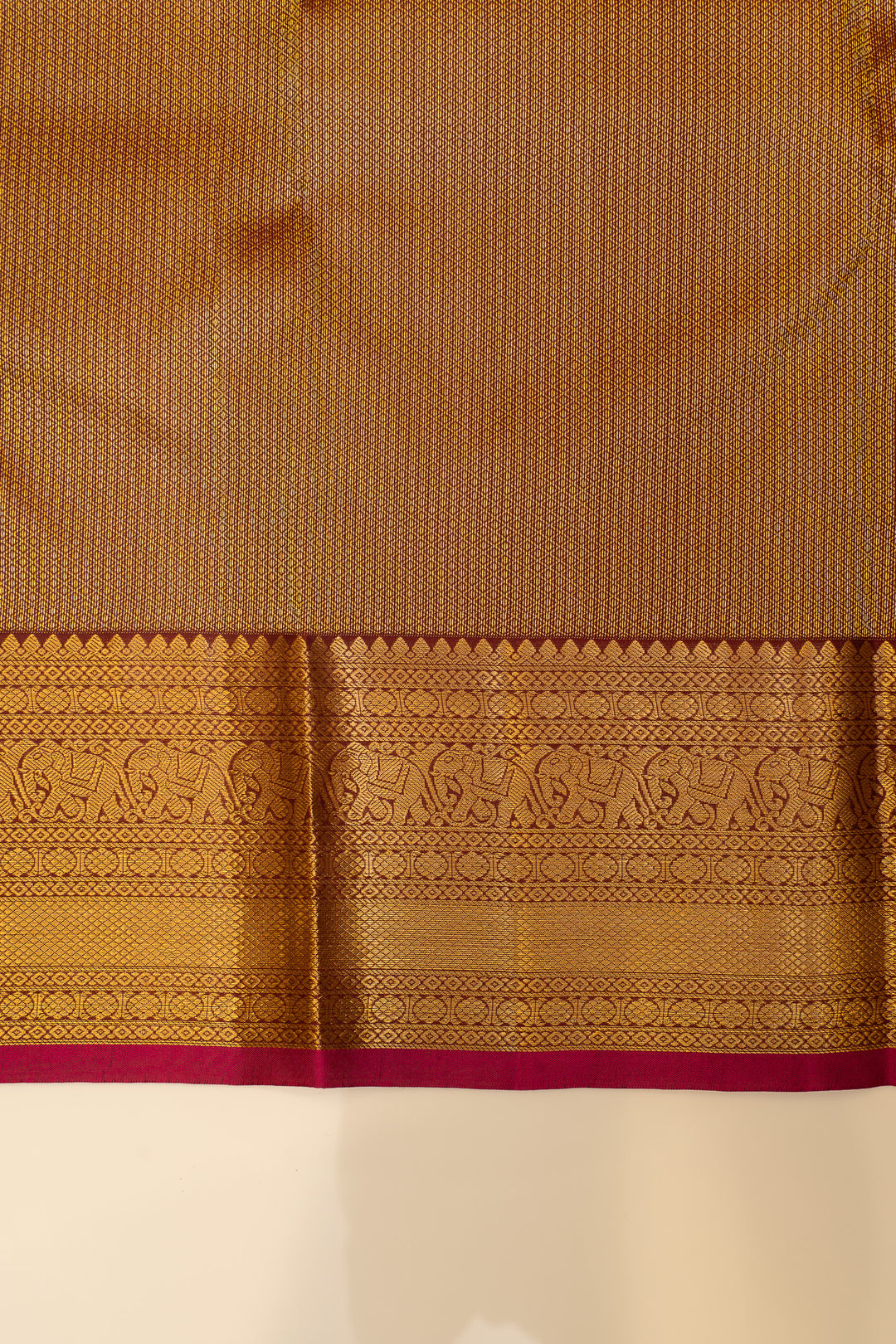 Maroon traditional pure Kanchipuram silk saree