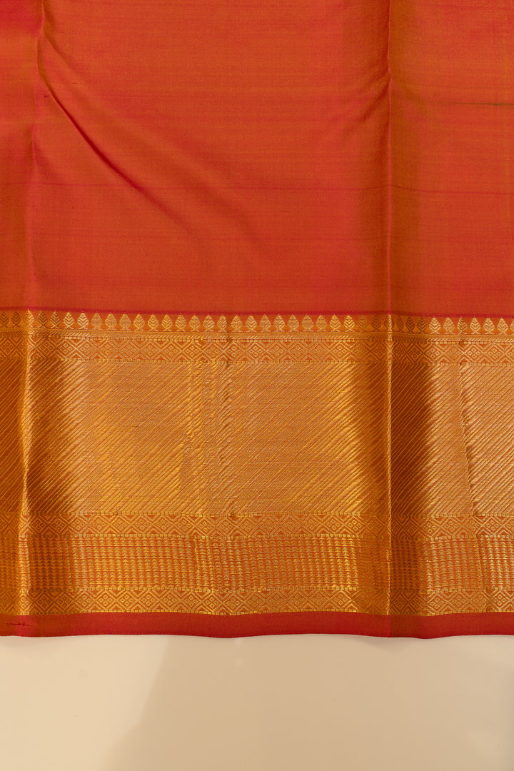 Yellow and pink pure Kanchipuram silk saree