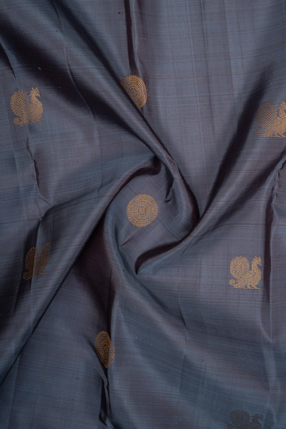 Blue Green Shot Colour Pure Kanchipuram Silk Saree