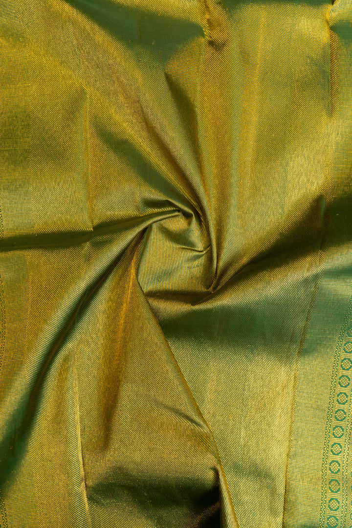 Seafoam green rettai pettu pure zari Kanchipuram silk saree