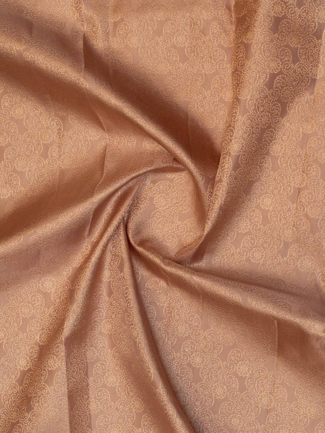 Salmon pink Bandhani brocade pure Kanchipuram silk saree
