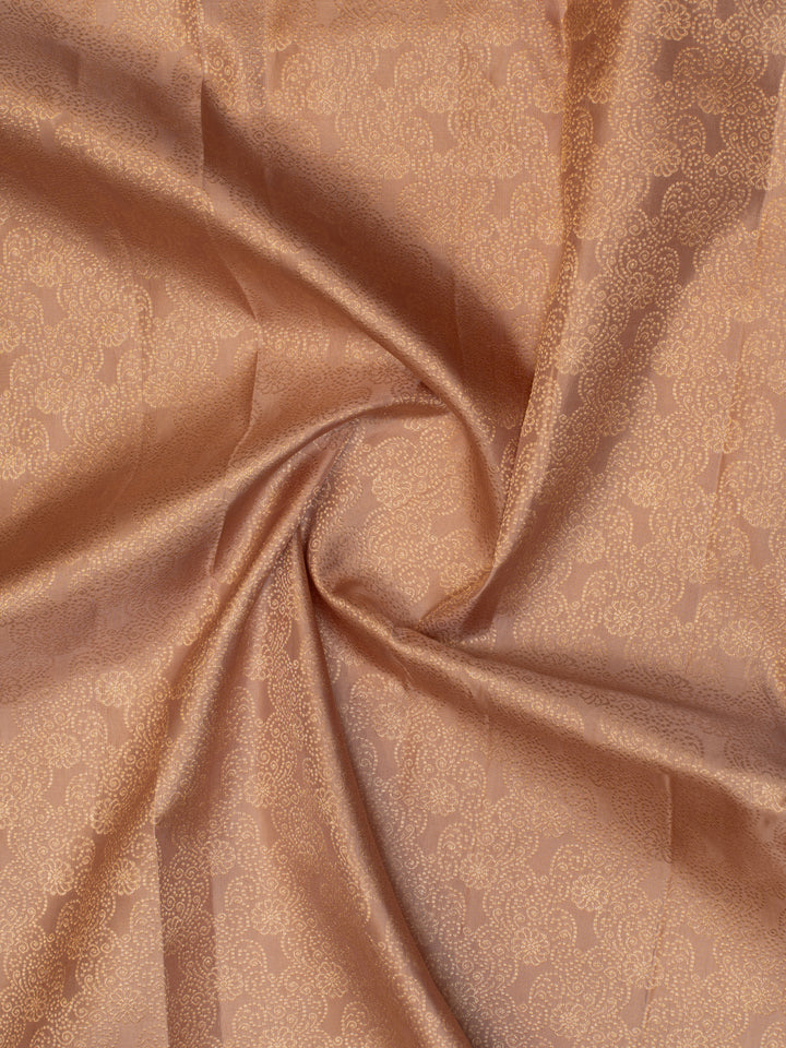Salmon pink Bandhani brocade pure Kanchipuram silk saree