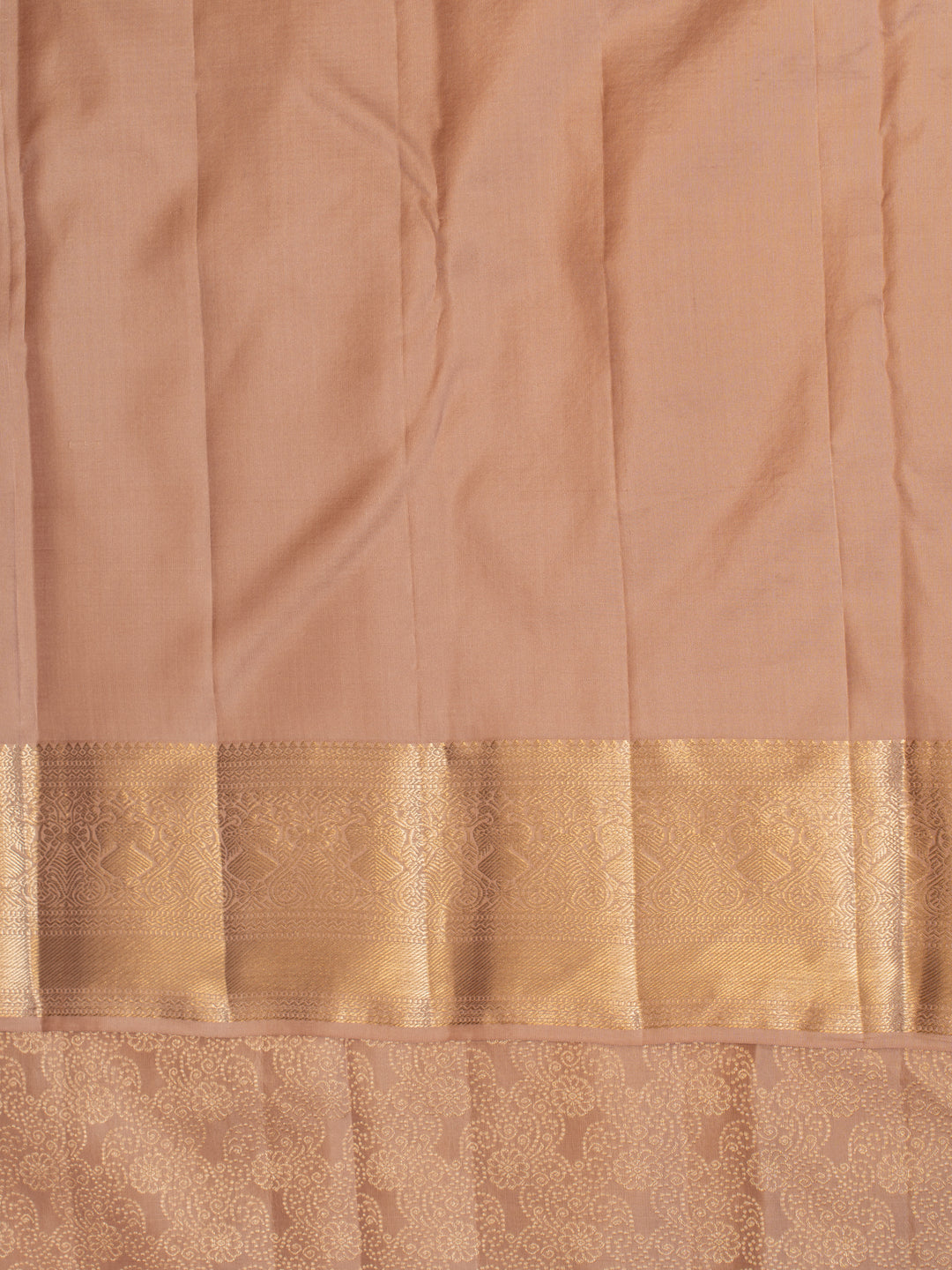 Salmon pink Bandhani brocade pure Kanchipuram silk saree