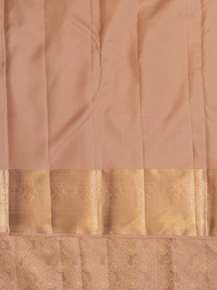 Salmon pink Bandhani brocade pure Kanchipuram silk saree