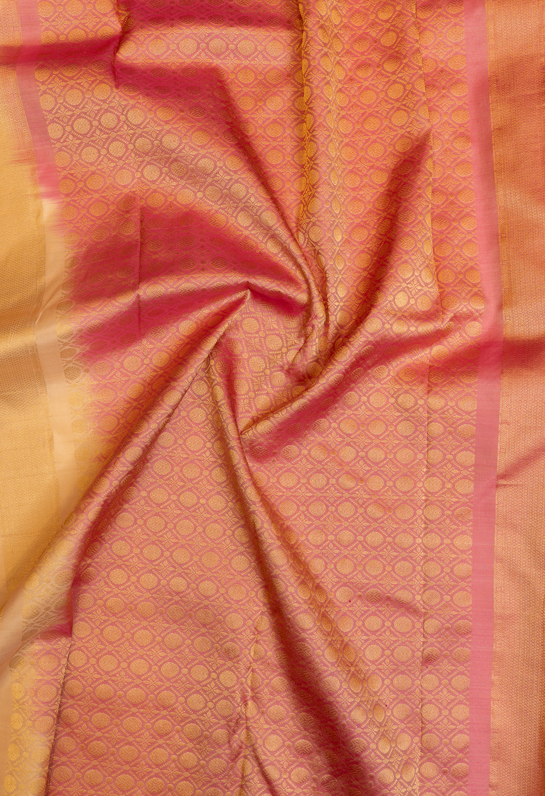 Sandal zari stripes pure Kanchipuram silk saree