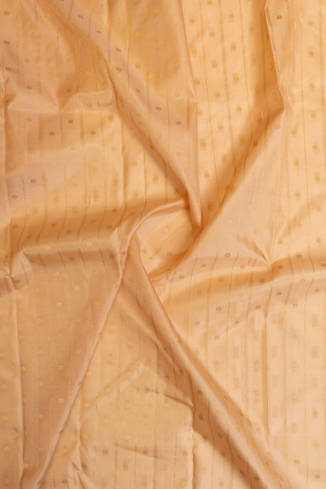 Sandal zari stripes pure Kanchipuram silk saree