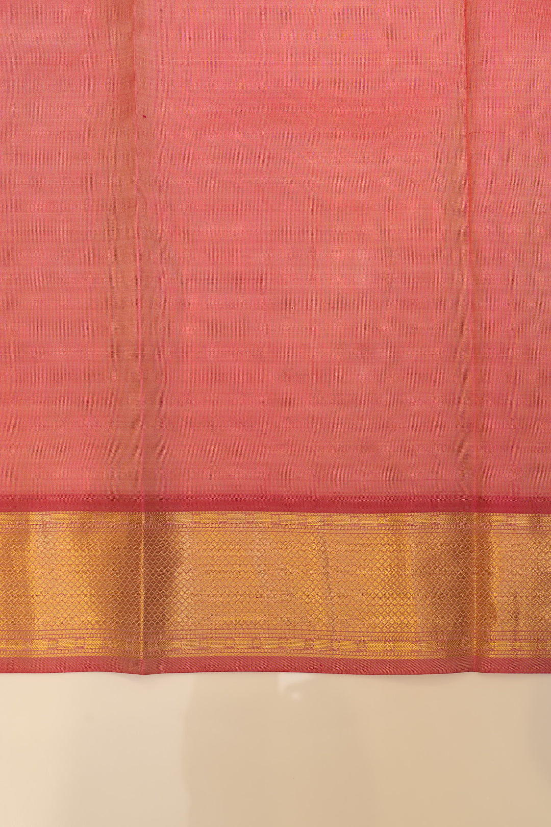 Sandal zari stripes pure Kanchipuram silk saree