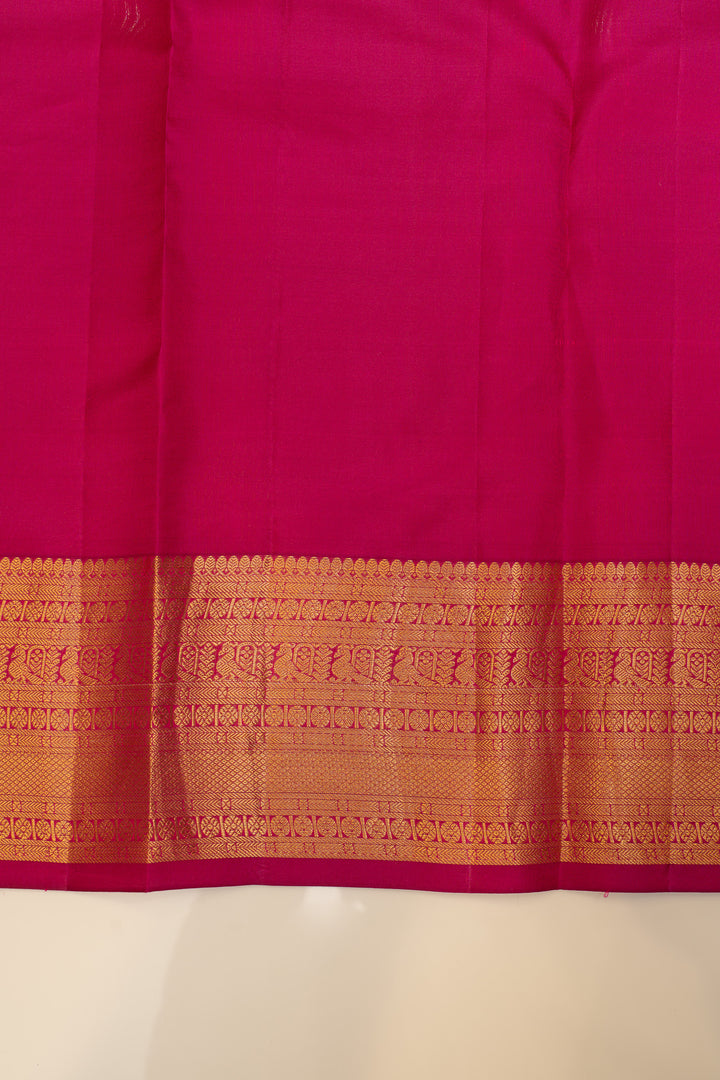 Magenta traditional pure Kanchipuram silk saree