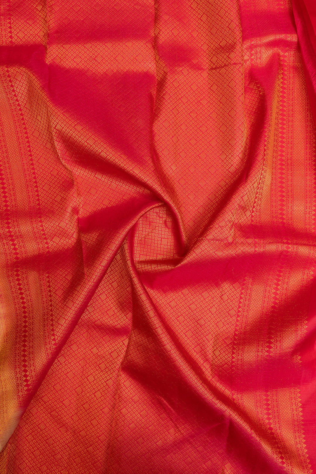 Cream and pink pure Kanchipuram Silk saree