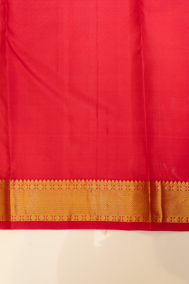 Cream and pink pure Kanchipuram Silk saree