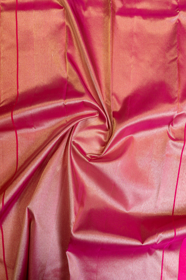 Rani pink and orange pure Kanchipuram silk saree