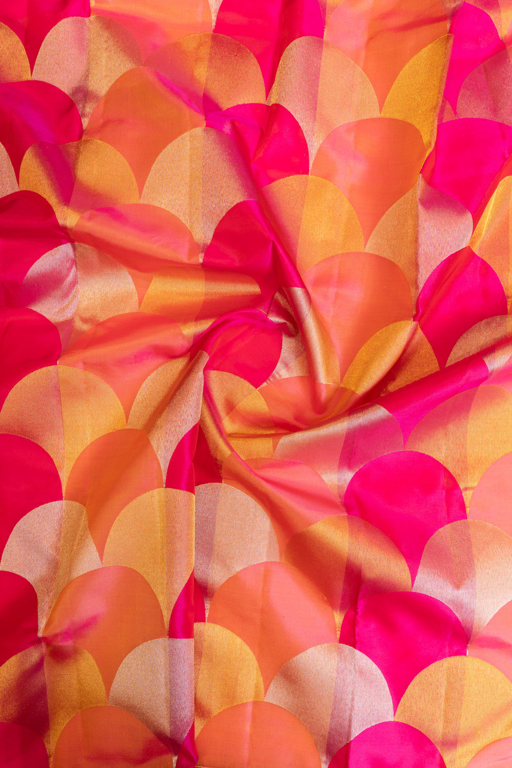 Rani pink and orange pure Kanchipuram silk saree