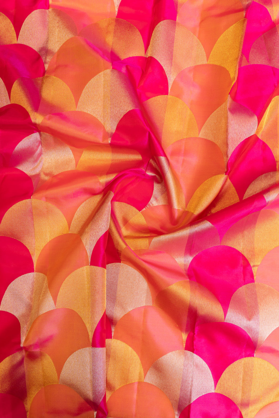 Rani pink and orange pure Kanchipuram silk saree