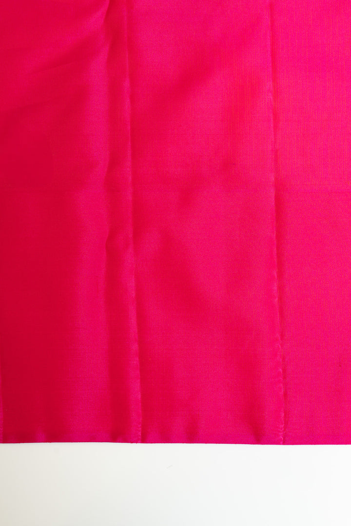 Rani pink and orange pure Kanchipuram silk saree